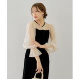 【Chico】配色シースルータイトロングドレス | PAL GROUP OUTLET | 詳細画像9 