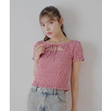 【Chico】ギンガムフロントリボンボレロデザインT | PAL GROUP OUTLET | 詳細画像12