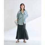 【RIVE DROITE】シアー切替ギャザーマーメイドSK | PAL GROUP OUTLET | 詳細画像2 