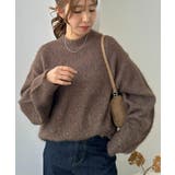 ブラウン | 【Discoat】メランジシャギーニット | PAL GROUP OUTLET