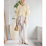 【RIVE DROITE】ギャザースリーブオーバーニット | PAL GROUP OUTLET | 詳細画像1 