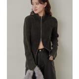 【mline】ダブルZIPリブカーディガン | PAL GROUP OUTLET | 詳細画像7 