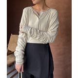 【CAPRICIEUX LE'MAGE】インナーSET袖ギャザーヘンリーＴ | PAL GROUP OUTLET | 詳細画像1 