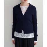 NVY | 【SHENERY】ハーフジップリブニット | PAL GROUP OUTLET