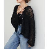 BLK | 【SHENERY】チュールヤーンネップカーディガン | PAL GROUP OUTLET