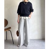 【DouDou】ピグメント加工スウエットライクニット | PAL GROUP OUTLET | 詳細画像1 