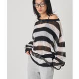 【WHO'S WHO gallery】ワイドボーダーメッシュニット | PAL GROUP OUTLET | 詳細画像12 