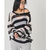 【WHO'S WHO gallery】ワイドボーダーメッシュニット | PAL GROUP OUTLET | 詳細画像13 