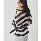 【WHO'S WHO gallery】ワイドボーダーメッシュニット | PAL GROUP OUTLET | 詳細画像14 