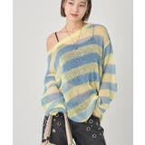 【WHO'S WHO gallery】ワイドボーダーメッシュニット | PAL GROUP OUTLET | 詳細画像33 