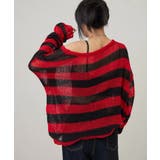 【WHO'S WHO gallery】ワイドボーダーメッシュニット | PAL GROUP OUTLET | 詳細画像46 