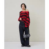 【WHO'S WHO gallery】ワイドボーダーメッシュニット | PAL GROUP OUTLET | 詳細画像49 