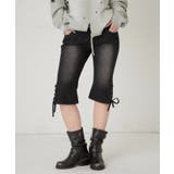 【WHO'S WHO gallery】レースアップデニムカプリパンツ | PAL GROUP OUTLET | 詳細画像2 