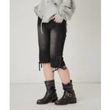 【WHO'S WHO gallery】レースアップデニムカプリパンツ | PAL GROUP OUTLET | 詳細画像3 