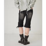 【WHO'S WHO gallery】レースアップデニムカプリパンツ | PAL GROUP OUTLET | 詳細画像4 