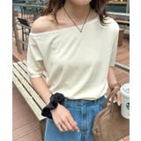 【Discoat】【umm】前後2WAY衿レース使いワンショルT | PAL GROUP OUTLET | 詳細画像2 
