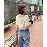 【Discoat】【umm】前後2WAY衿レース使いワンショルT | PAL GROUP OUTLET | 詳細画像5 