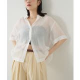 【Omekashi】シアーリネンハーフスリーブシャツ | PAL GROUP OUTLET | 詳細画像1