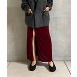 RED | 【Pasterip】Sheer rib zip skirt | PAL GROUP OUTLET