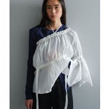 WHITE | 【Pasterip】Stripe one shoulder | PAL GROUP OUTLET