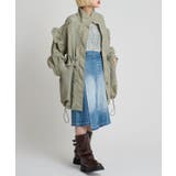 KHK | 【w closet】フリルモッズコート | PAL GROUP OUTLET