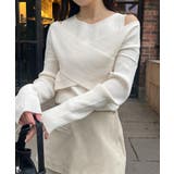 IVORY | 【CAPRICIEUX LE'MAGE】オフショルクロスレイヤードニット | PAL GROUP OUTLET