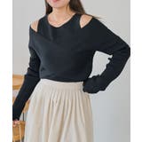 【CAPRICIEUX LE'MAGE】オフショルクロスレイヤードニット | PAL GROUP OUTLET | 詳細画像26 