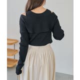 【CAPRICIEUX LE'MAGE】オフショルクロスレイヤードニット | PAL GROUP OUTLET | 詳細画像29 