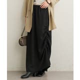 BLK | 【Omekashi】サイドシャーリングスカート | PAL GROUP OUTLET