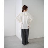 【SHENERY】ニュアンスフリルカラーブラウス | PAL GROUP OUTLET | 詳細画像4 