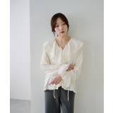 【SHENERY】ニュアンスフリルカラーブラウス | PAL GROUP OUTLET | 詳細画像5 