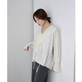 【SHENERY】ニュアンスフリルカラーブラウス | PAL GROUP OUTLET | 詳細画像7 