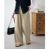 【Discoat】サイドベルト付きワイドパンツ | PAL GROUP OUTLET | 詳細画像1 