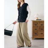 【Discoat】サイドベルト付きワイドパンツ | PAL GROUP OUTLET | 詳細画像6 