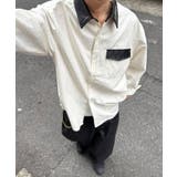 WHT | 【Ciaopanic】レザー襟切替シャツ | PAL GROUP OUTLET