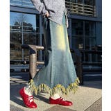 【Ciaopanic】裾フリンジデニムマーメイドスカート | PAL GROUP OUTLET | 詳細画像2 