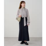 【Kastane】B シアーチェックボウタイブラウス | PAL GROUP OUTLET | 詳細画像12 