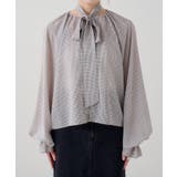 【Kastane】B シアーチェックボウタイブラウス | PAL GROUP OUTLET | 詳細画像15 