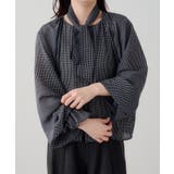 【Kastane】B シアーチェックボウタイブラウス | PAL GROUP OUTLET | 詳細画像28 