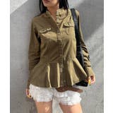 KHA | 【WHO'S WHO gallery】ミリタリーペプラムブラウス | PAL GROUP OUTLET