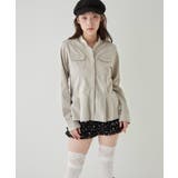【WHO'S WHO gallery】ミリタリーペプラムブラウス | PAL GROUP OUTLET | 詳細画像1 