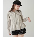 【WHO'S WHO gallery】ミリタリーペプラムブラウス | PAL GROUP OUTLET | 詳細画像4 