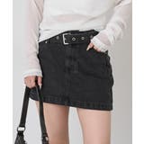 BLK | 【mline】[mline]アシメデニムミニスカート | PAL GROUP OUTLET
