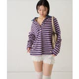 【WHO'S WHO gallery】マルチボーダーギャザーポロ | PAL GROUP OUTLET | 詳細画像9