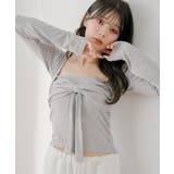 GRY | 【Chico】ボレロ風リボントップス | PAL GROUP OUTLET