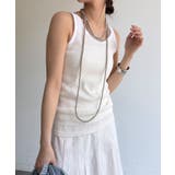 【DouDou】異素材切替ワッフルタンク | PAL GROUP OUTLET | 詳細画像10
