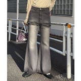 BLACK | 【Ciaopanic】裾グラデーションレイヤードデニム | PAL GROUP OUTLET