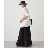 【Loungedress】【INDIA】ギャザーティアードレースSK | PAL GROUP OUTLET | 詳細画像4 