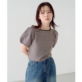 PNK | 【Kastane】ボーダーパフ半袖ニット | PAL GROUP OUTLET