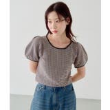 【Kastane】ボーダーパフ半袖ニット | PAL GROUP OUTLET | 詳細画像11